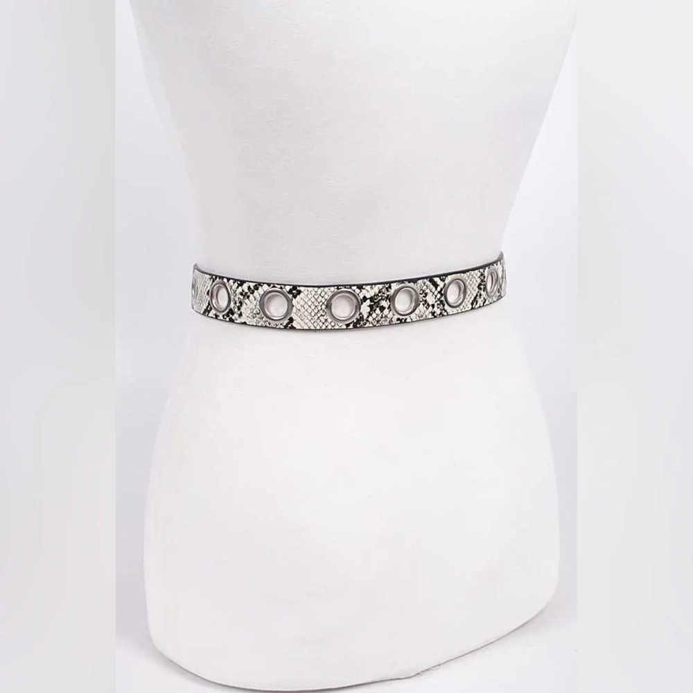 Glow In The Dark Snakeskin Statement Belt
